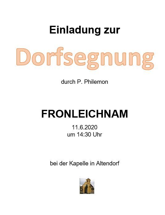 Frohnleichnahm 2020 Dorfsegnung2