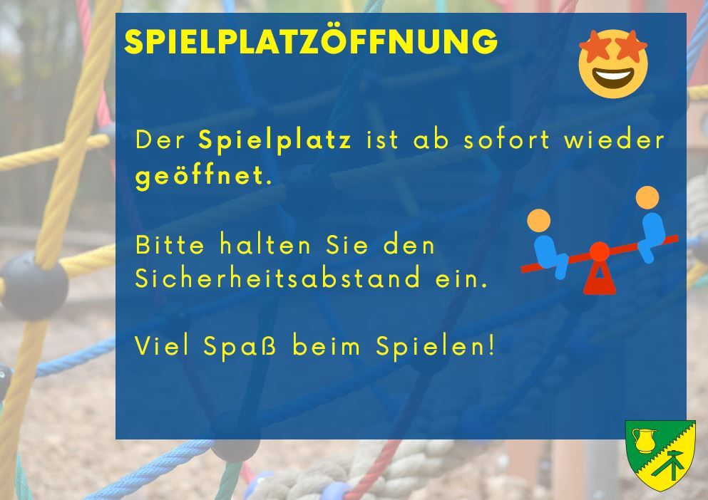 Spielplatz wieder offen