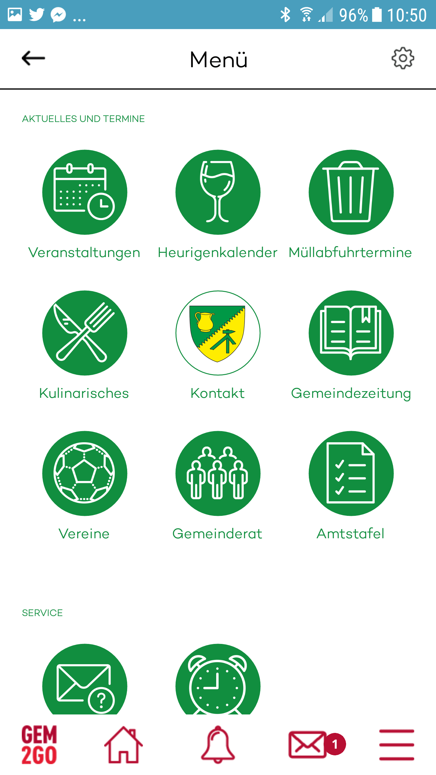Gem2Go App Funktionen