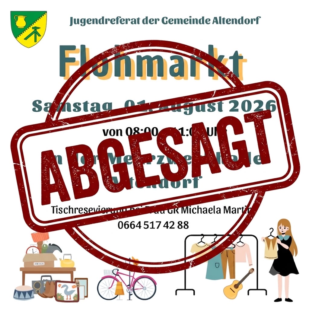 Flohmarkt abgesagt