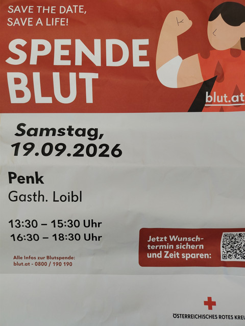 Blutspenden im Gasthaus Loibl